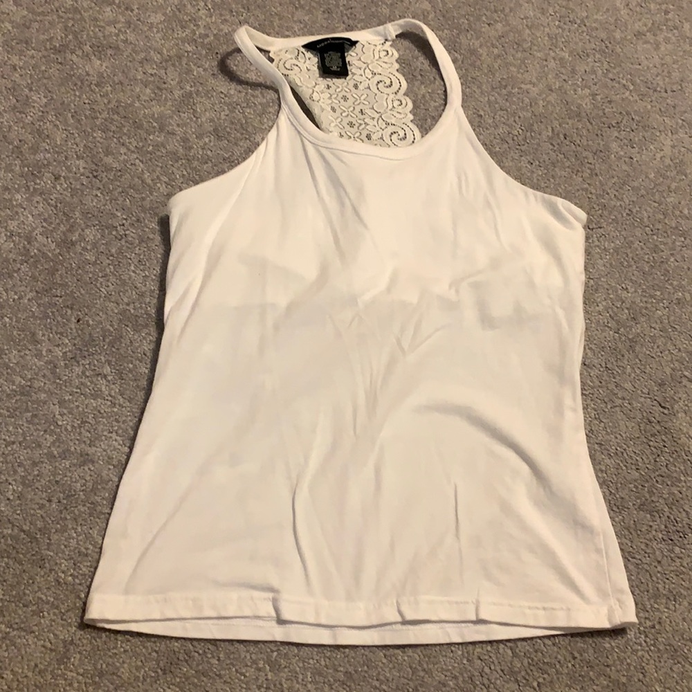 White lace tank top